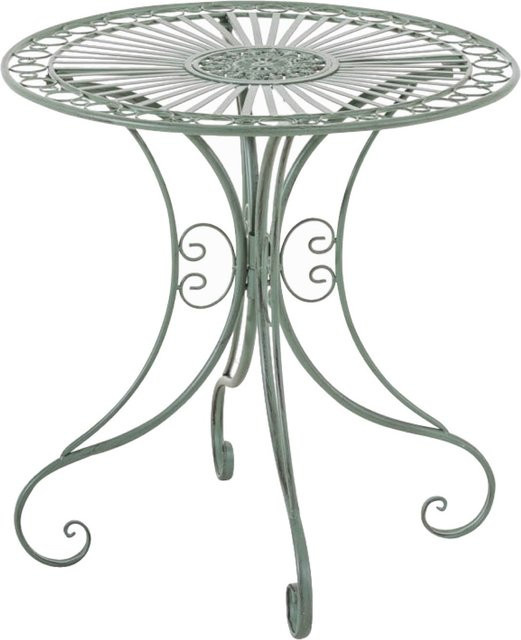 TPFGarden Gartentisch Hera aus Eisen in Antik-Grün mit nostalgischem Design für Garten und Terrasse, B/T/H: 70 x 72,5 x 70 cm - Bild 1