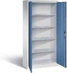C+P Werkzeugschrank Acurado mit Türen, Korpus Lichtgrau und Front Fernblau, H x B x T: 195 x 93 x 40 cm - Bild 1
