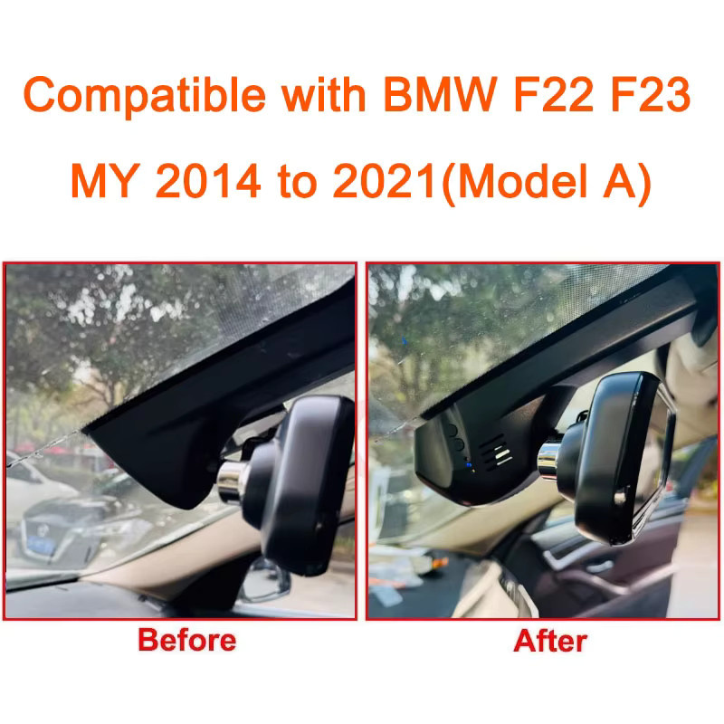 GRECOREAL 4K Dash Cam Dual Dashcam Set mit WiFi und App-Steuerung in Schwarz für BMW 2er F22 F23 - Bild 5