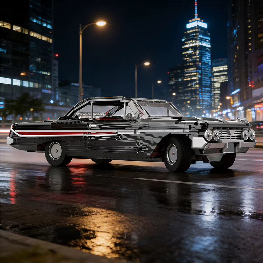 Gobricks MOC 1961 Chevrolet Impala SS, Bausteine Modell, 1.420 Teile - Bild 4