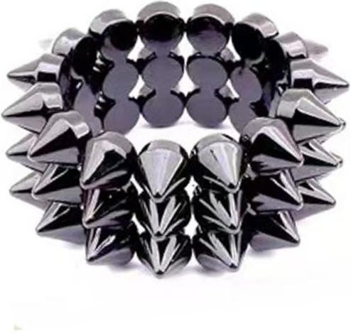 Armband Legierung, Punk, Elastisch, Gray, Unisex - Bild 1