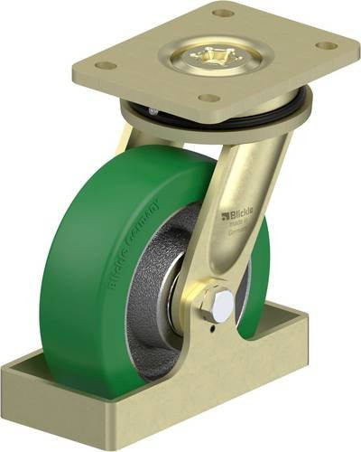 Blickle Schwerlast-Lenkrolle LS-GST 160K-FS in Grün und Silber, Rad-Durchmesser: 160 mm, Tragfähigkeit: 600 kg - Bild 1