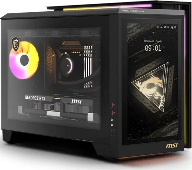 MSI MEG Vision X AI 2NVR7-236AT Gaming-PC in Black mit Intel Core Ultra 7, 2 TB SSD und Windows - Bild 1