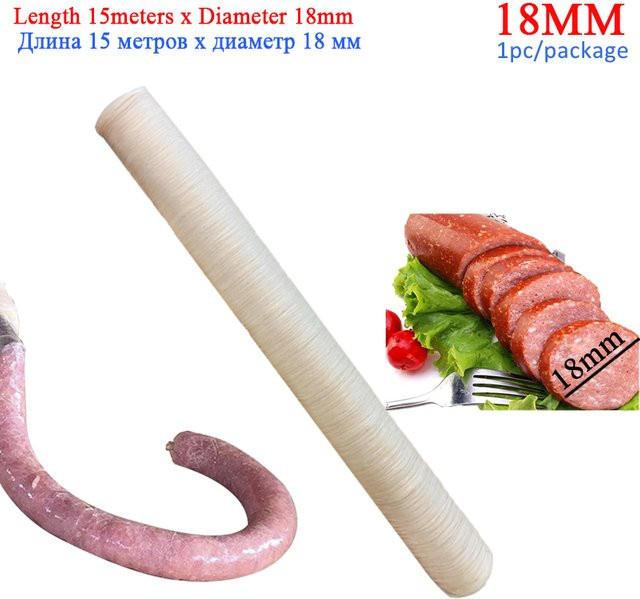 SAFEBET Wurstdarm in Beige mit 18mm oder 26mm Durchmesser für die Hot-Dog-Zubereitung und Wurstherstellung - Bild 1