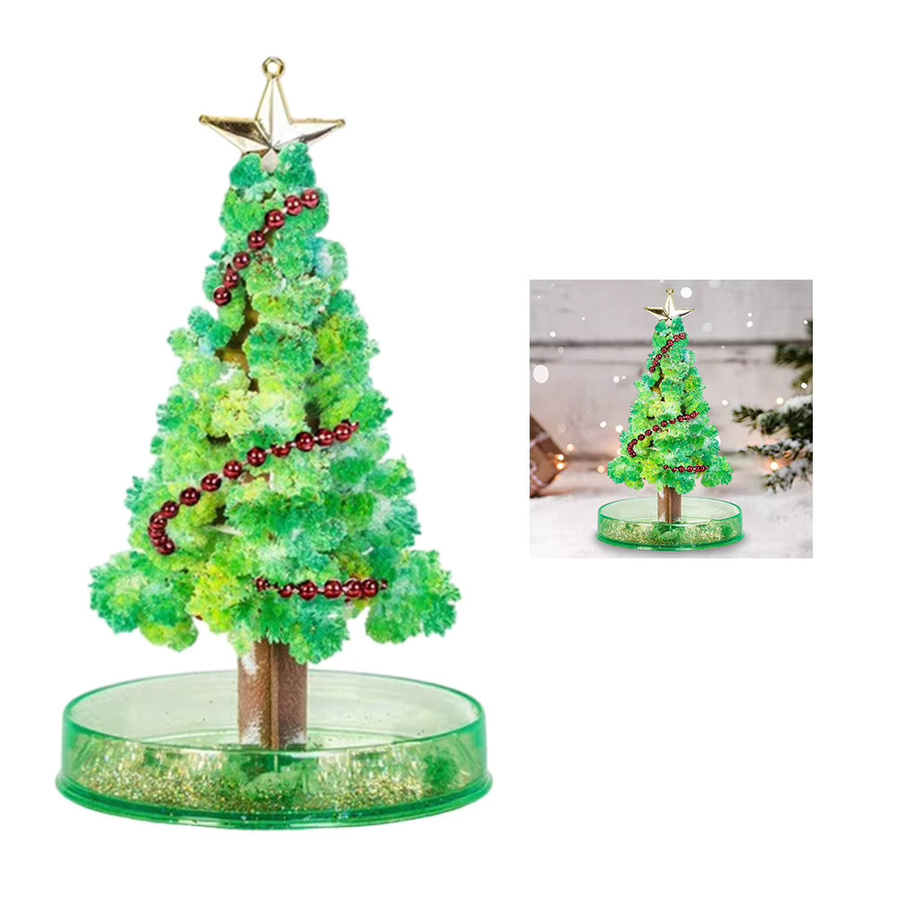 APWIKOGER DIY Blühender Weihnachtsbaum aus Papier in Grün als kreatives Bastelset für Kinder und Erwachsene - Bild 2