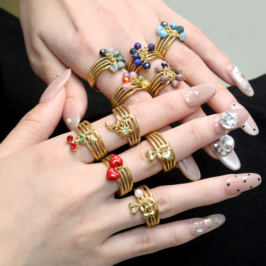 LUXUKISSKIDS Manschette Ringe, Edelstahl, Gold, Mädchen - Bild 2