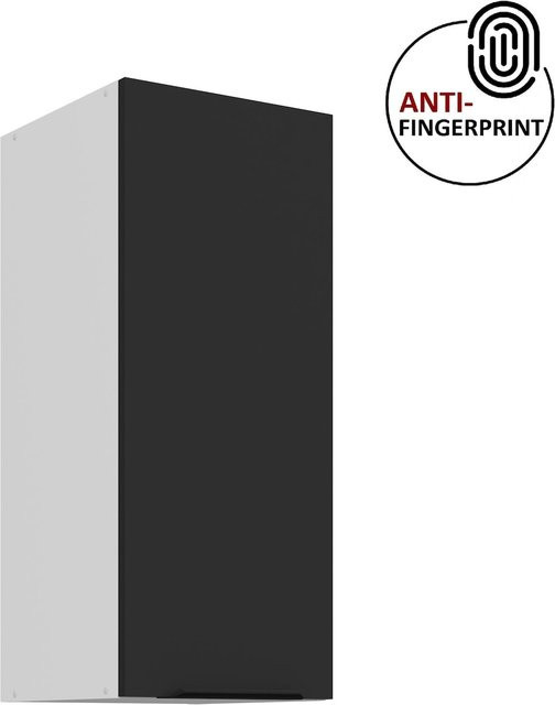 Küchen Hängeschrank ARIA Schwarz matt mit Einlegeböden Breite: 30 cm, Höhe: 72 cm, Tiefe: 30 cm - Bild 1