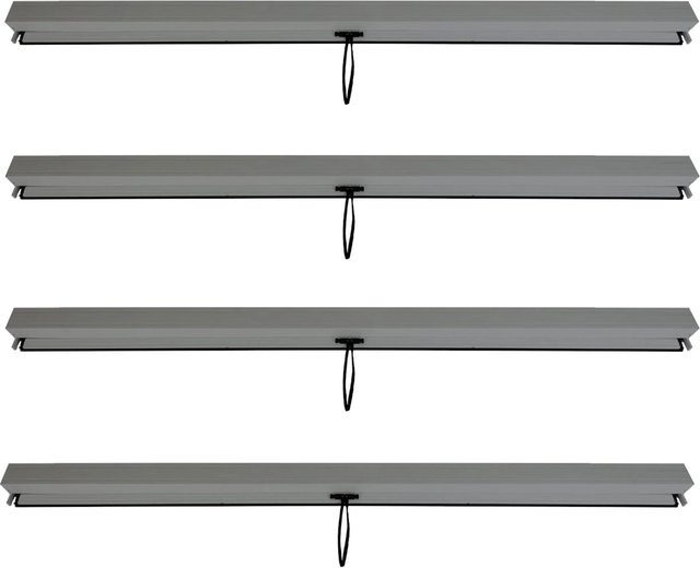 BERLINLODGE 4er-Set Ersatzseitenwände für Pergola und Pavillon 3x3m in Anthrazit, Sturmfeste Textil-Rollos, H x B: 205 x 271 cm - Bild 1