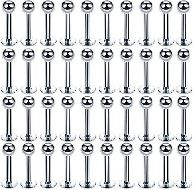 Ohrringe Titanstahl, Silber, Unisex, 1.2x6x3mm - Bild 1