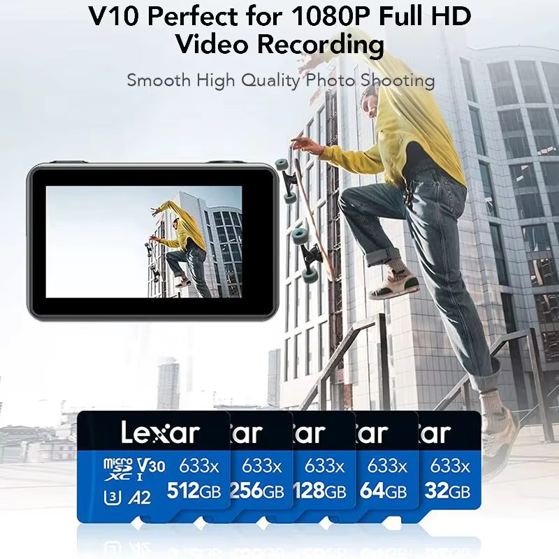 Lexar Micro SD Speicherkarte A1 A2 Klasse 10 TF Flash-Karte für Drohnen und Sport Camcorder - Bild 5