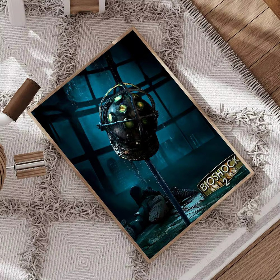 BioShock Retro Wandkunst Poster aus Kraftpapier für deine DIY Raumdekoration in Mehrfarben - Bild 4