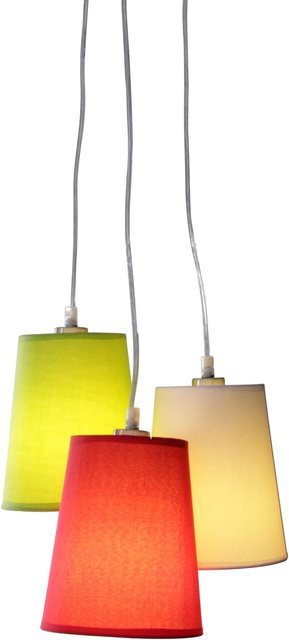 Näve Pendelleuchte Saggy Bunt 3er-Set aus Textil und Kunststoff B/H/T: 15 x 160 x 15 cm - Bild 1
