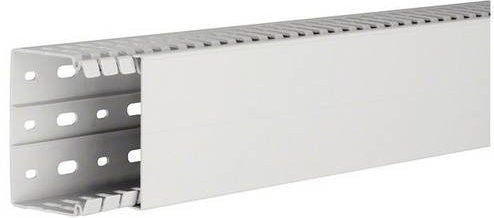 Hager Verdrahtungskanal HA760080 Grau, B/H/L: 80 mm x 60 mm x 2 m - Bild 1