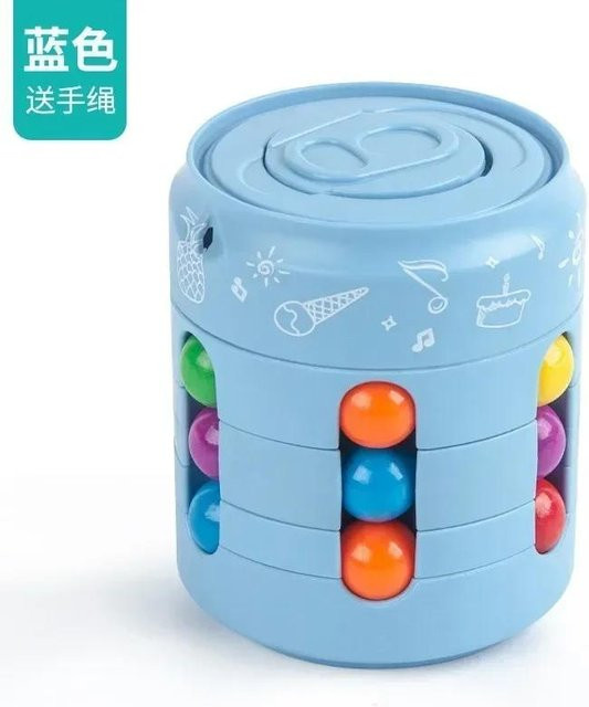 Binchi Fitness Rotierender Magischer Bohnenwürfel, Fidget-Spielzeug, blau - Bild 1