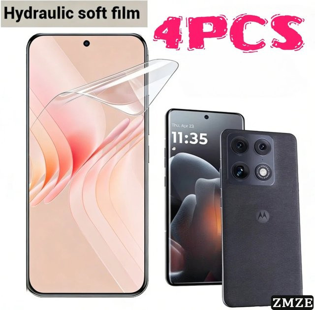 4 Stück Hydrogel Displayschutzfolie für Motorola Edge 70 60 50 40 Pro Ultra Fusion und Edge 60 Stylus 40 50 Neo Ultra transparent - Bild 1
