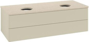 V&B Waschtischunterschrank Antao mit Beleuchtung, Grau lackiert, B/T/H: 120 x 50 x 50 cm - Bild 1