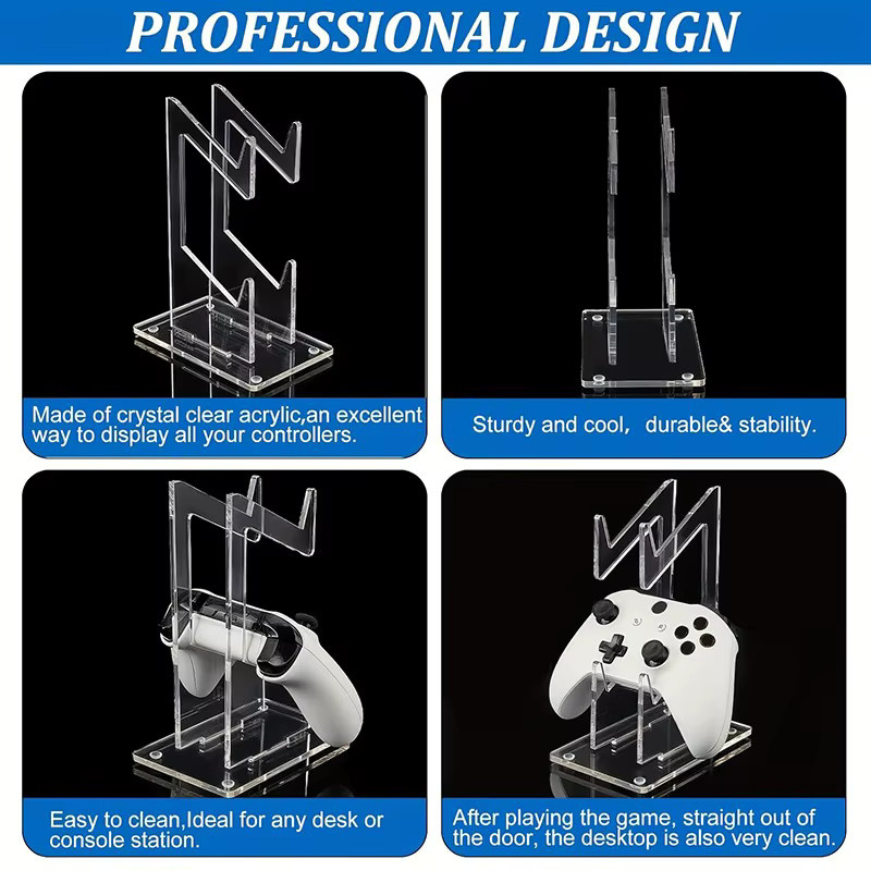 Universelle Game Controller Halterung für Xbox, PS5 und PS4 in Transparent oder Schwarz zur Display-Basis für Spielkonsole und Telefon - Bild 4