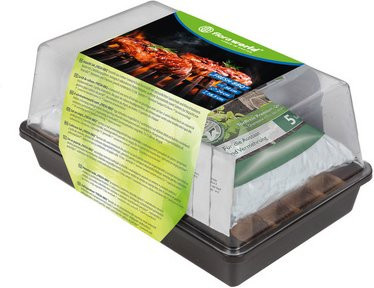 Anzucht-Set Fresh BBQ in Braun inklusive Samen, Töpfe und Erde - Bild 1