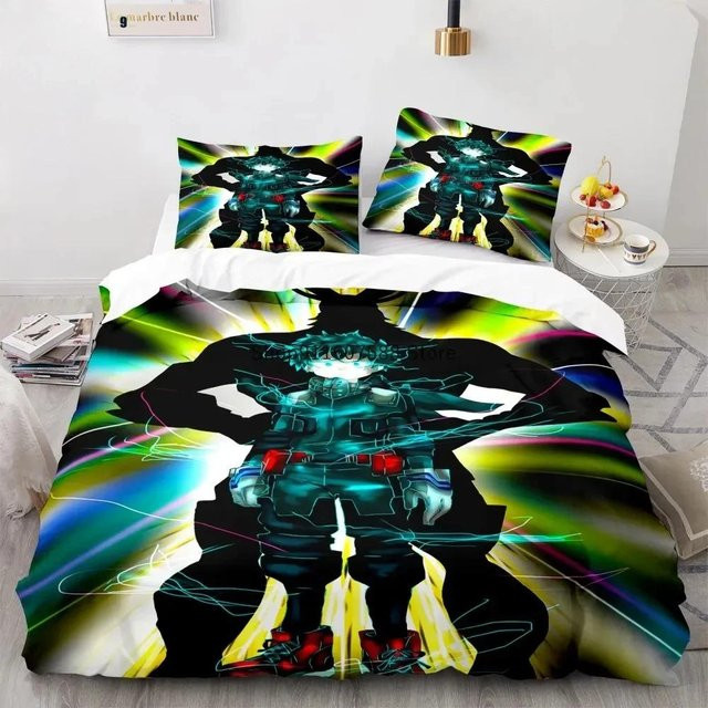 My Hero Academia Bettwäsche Set mit Anime Charakteren, 2-teilig, Multicolor, Breite: 70 cm, Länge: 133 cm - Bild 1