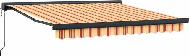 vidaXL Markise in Gelb und Orange mit modernem Design aus Polyester und Aluminium, B: 300 cm, T: 250 cm, H: 165 cm - Bild 1