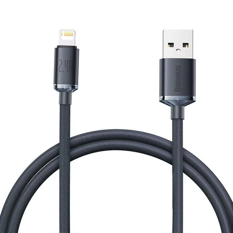 Baseus USB-A auf Lightning Kabel für iPhone und iPad zum schnellen Laden und Datentransfer in Schwarz oder Lila - Bild 5