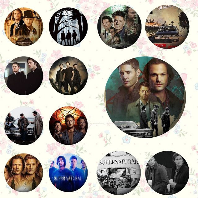 Brosche Play-Serie Supernatural Film Nordic Abzeichen, Weißblech, Metall - Bild 1