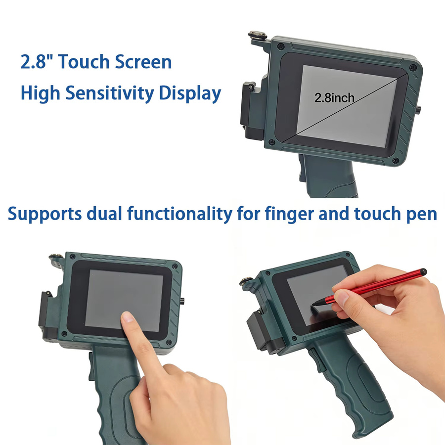 DCODE DC15 Tragbarer Handheld-Tintenstrahldrucker für QR-Codes, Barcodes, Logos und Texte mit 12,7mm Druckbreite - Bild 2
