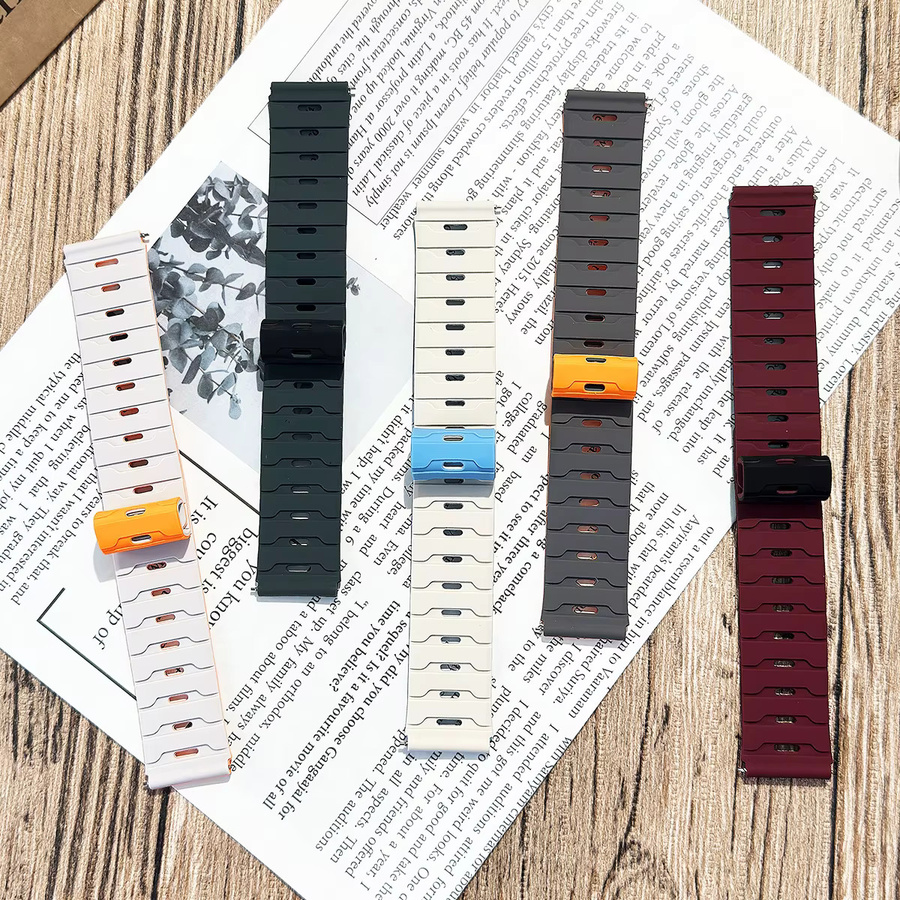 CHIICSMART Uhrenarmband Silikon, Magnetisch, Weiß, Unisex - Bild 1