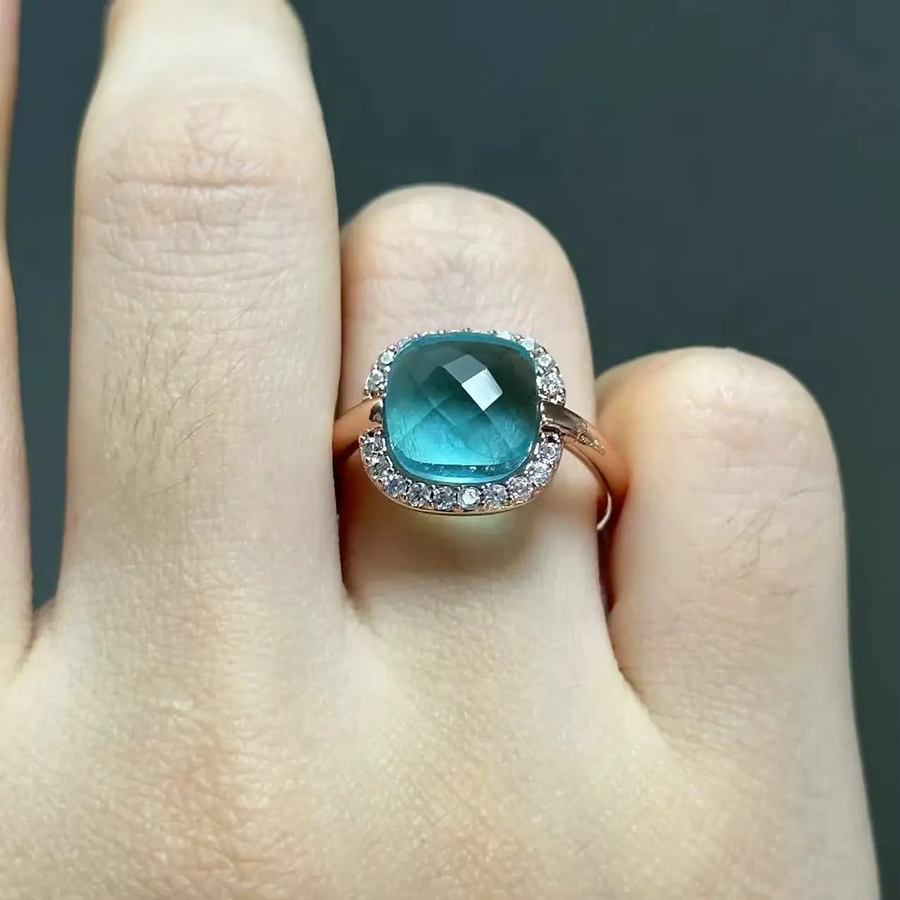 Kayfany Ring, Parfümflaschenform, Roségold, Zirkonia, Topas, Damen - Bild 2