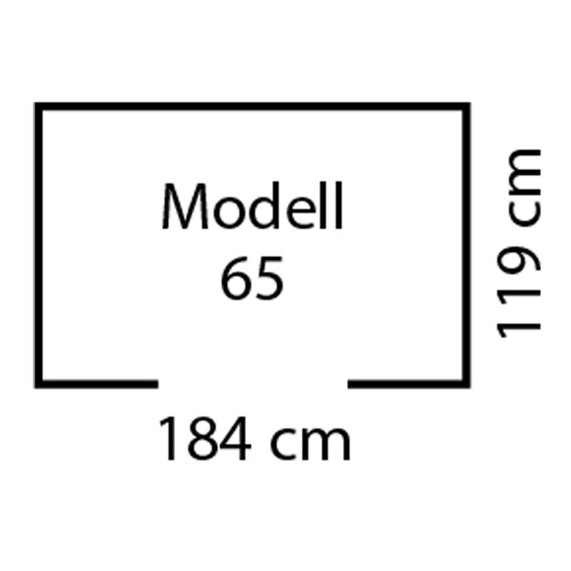 Pergart Gerätehaus Düsseldorf II aus Metall in Grau mit Satteldach und Schiebetür, B/T/H: 194 x 131 x 184 cm - Bild 2