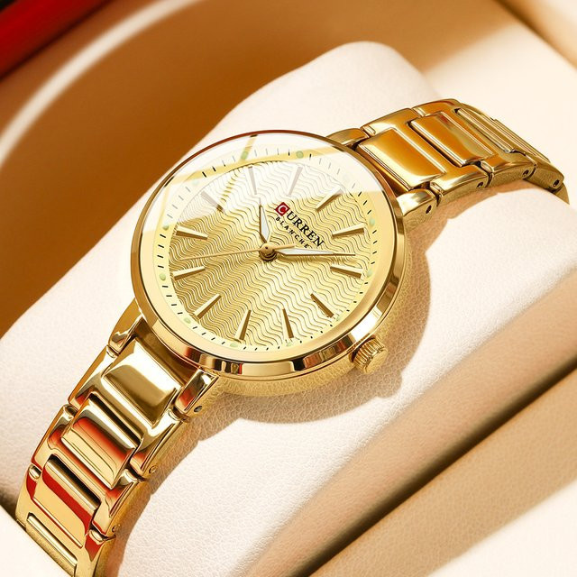 CURREN Armbanduhr Edelstahl, Quarz, Gold, Bicolor, Damen - Bild 1