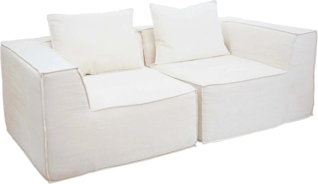 MCW 2er-Sofa O54 Modular Loungesofa aus Stoff und Textil in Beige, B/T/H: 194 x 63 x 97 cm - Bild 1