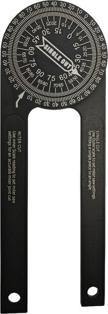 Saker Gehrungswinkelmesser für Innen- und Außenwinkel aus Aluminium in Schwarz - Bild 1