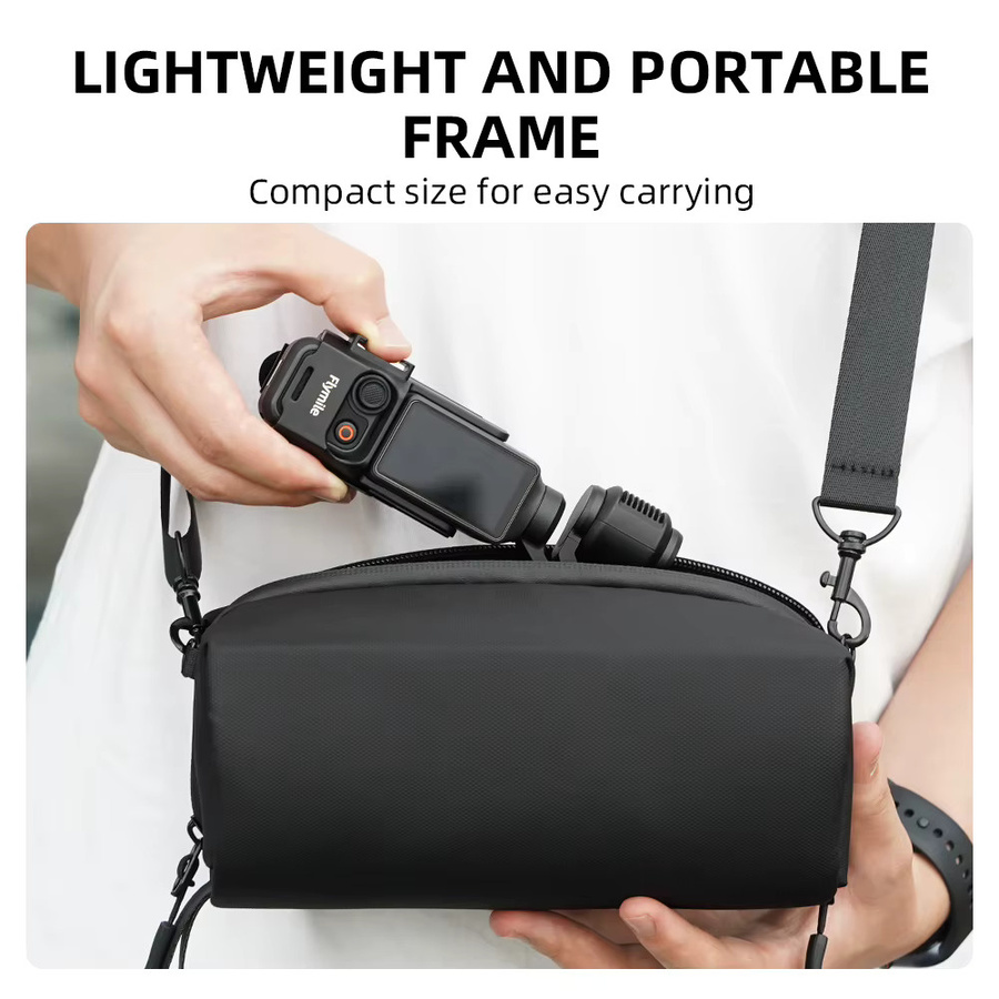Flymile Handheld-Erweiterungsrahmen für DJI Osmo Pocket 4P, DJI Osmo Pocket 4 und DJI Osmo Pocket 3 mit verstellbarer Handschlaufen-Kaltplatte in Schwarz - Bild 6
