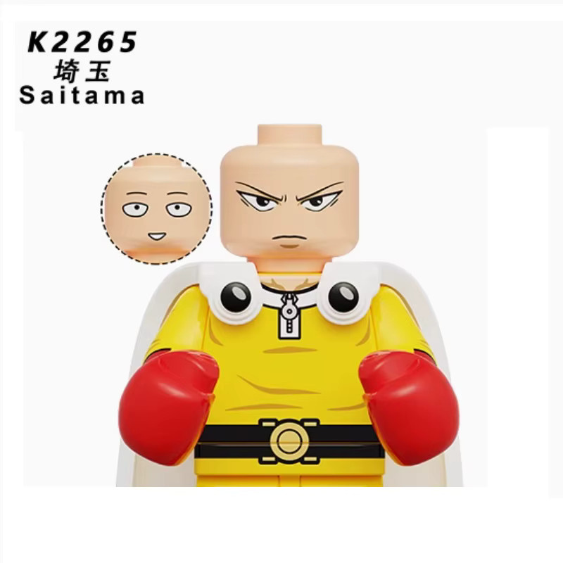 Keeppley One Punch Man Mini Bricks Action Figuren Genos & Saitama Modell Spielzeug in Mehrfarbig - Bild 2