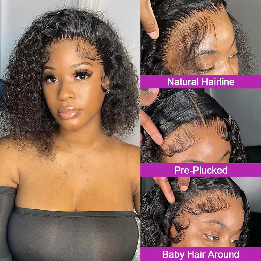 CYPHA Echthaarperücke Deep Wave, 200% Dichte, Damen - Bild 1