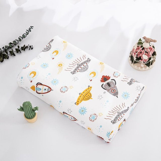 JMG Clothing Baumwollkissenbezug für Latexkissen mit Cartoon-Motiv, Farbe: Weiß, B/T: 30 x 50 cm - Bild 1