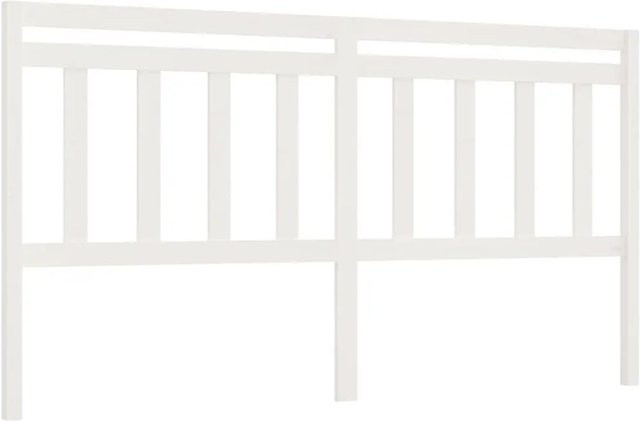 vidaXL Kopfteil aus Kiefer-Massivholz in Weiß, B: 206 cm, H: 100 cm, T: 4 cm - Bild 1