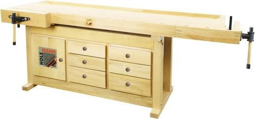 Holzmann Maschinen Hobelbank aus Holz in Braun, B/H/T: 81,5 x 78,0 x 210,0 cm - Bild 1
