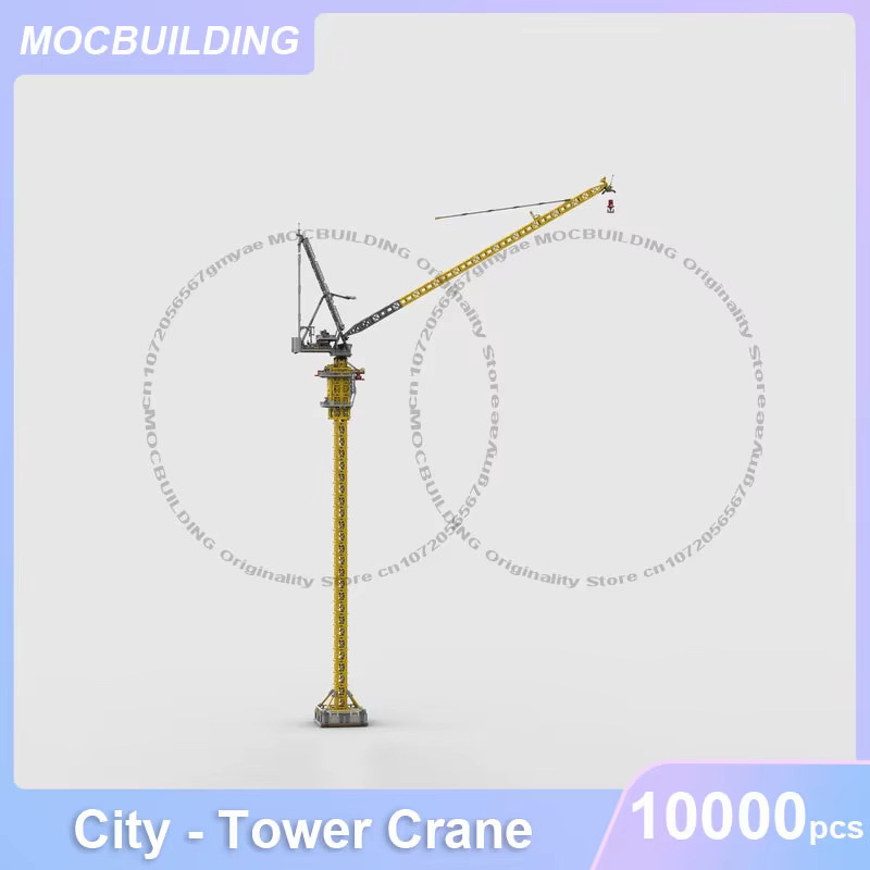MOCBUILDING Stadt-Turmkran Komplettmodell, Bausteine, 10.000 Teile - Bild 1