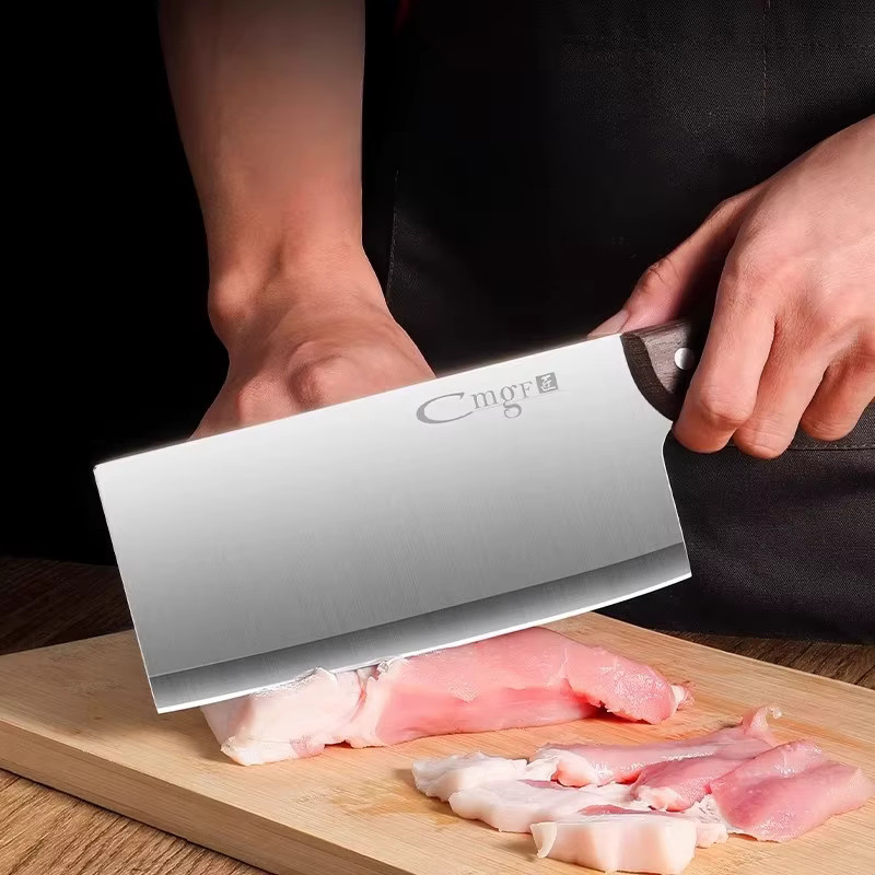 PLYS Cleaver Küchenmesser aus Edelstahl mit Holzgriff in Multicolour - Bild 3