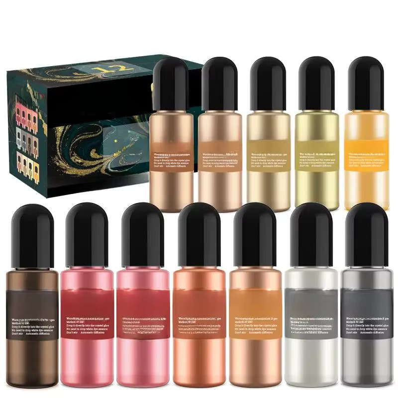 YAKAMOZ Harz Pigment Kit mit Alkohol-Tinte für DIY Epoxidharz-Schmuck in Multicolour - Bild 4