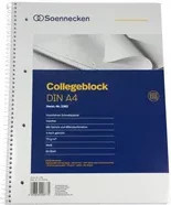 Soennecken Collegeblock DIN A4 kariert in Weiß und Blau - Bild 1