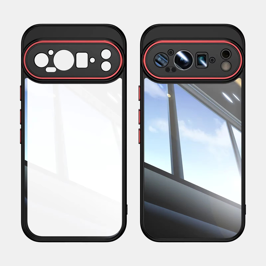 Transparente HD-Handyhülle aus gehärtetem Glas für Google Pixel 9A, Pixel 9 Pro XL und Pixel 8A 5G mit vollständigem Linsenschutz und stoßfester Rückseite - Bild 3