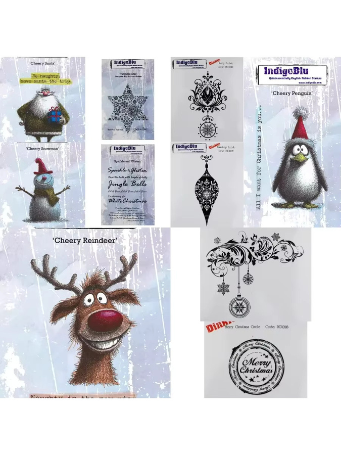 Fröhliches Rentier 2026 Stempel Set für DIY Scrapbooking und Bastelarbeiten in Multicolor - Bild 2