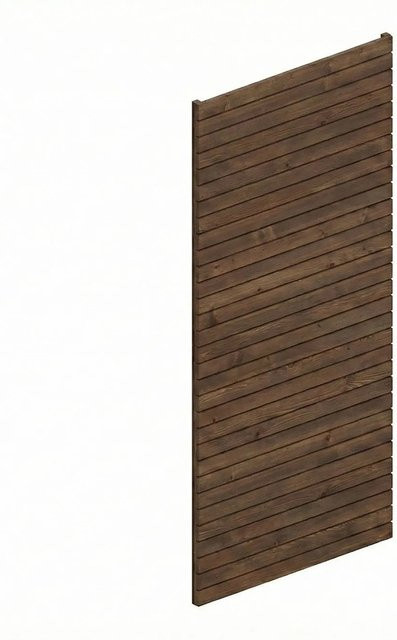 SKANHOLZ Carport-Seitenwand aus Fichte in Nussbaum Braun, B/H: 141 x 330 cm - Bild 1