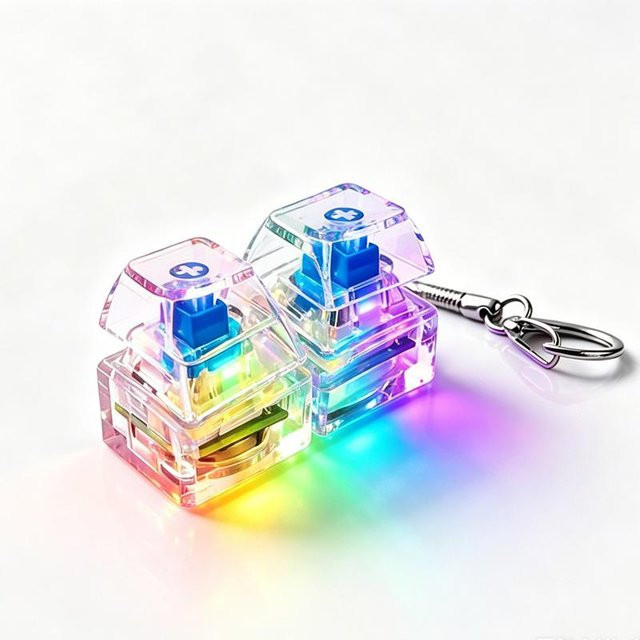 Binchi Outdoor Product Tastatur-Schlüsselanhänger, LED-Knopf, leuchtend - Bild 1