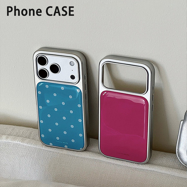 DecoPhone Handyhülle im koreanischen minimalistischen Love Wave Design für iPhone XR bis iPhone 17 Pro Max, Silber/Mehrfarbig - Bild 1