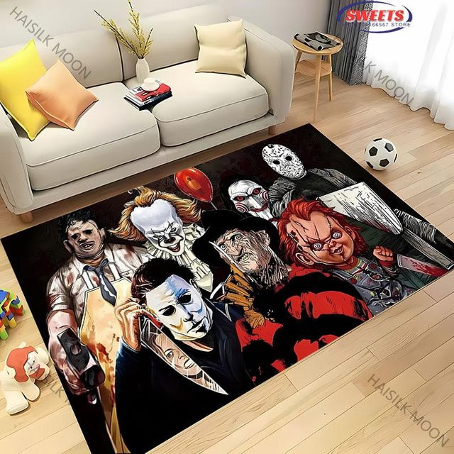 Karpetti 3D Halloween Horror Teppich, rutschfest und weich, B/B/H: 90 x 130 cm, mehrfarbig - Bild 1
