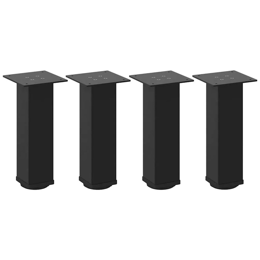 vidaXL Couchtischbeine Set aus 4 Stück in Schwarz Matt aus Stahl, Höhe: 44 cm - Bild 2